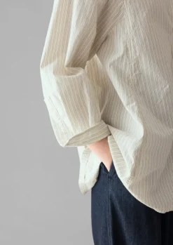 Dash Stripe Cotton Shirt Women Shirts|Tops & Tees