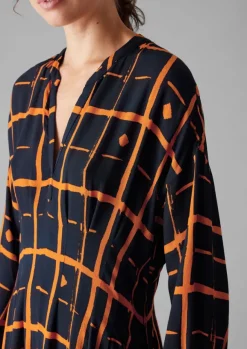 Sale Diamond Dot Print Fluid Dress Women Dresses