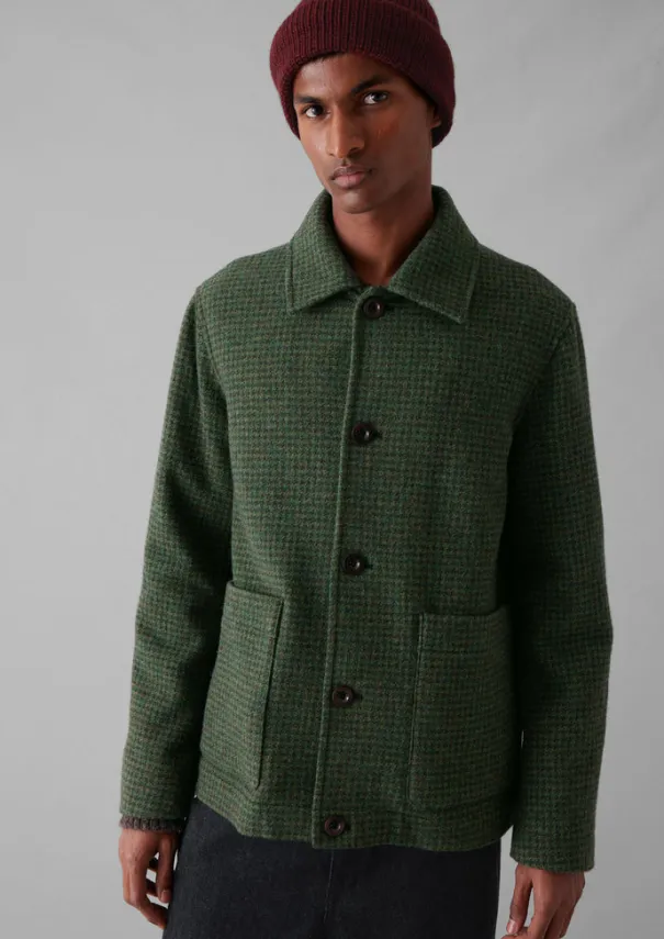 Outlet Dogtooth Wool Chore Jacket Coats & Jackets