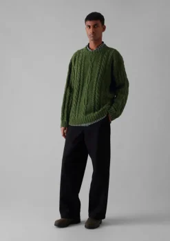 Donegal Wool Cable Sweater Knitwear