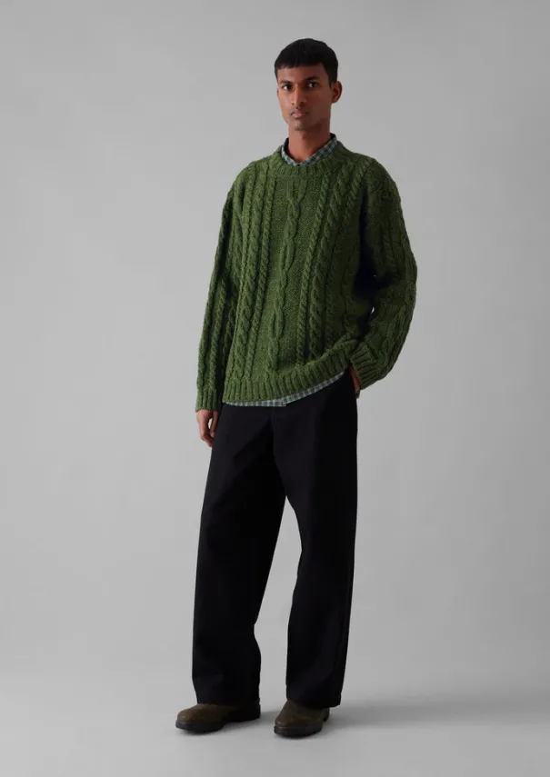 Donegal Wool Cable Sweater Knitwear