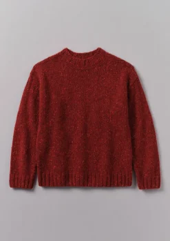 Hot Donegal Wool High Neck Easy Sweater Knitwear