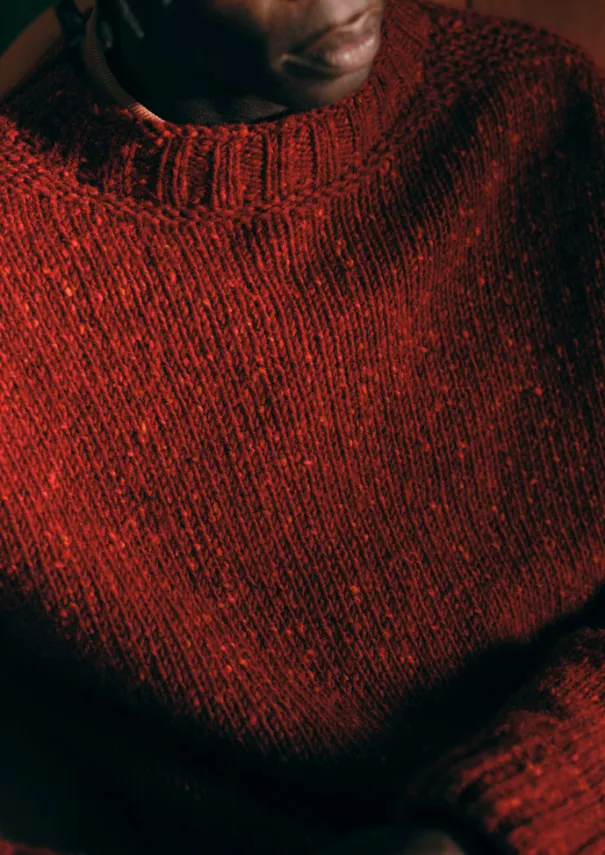 Hot Donegal Wool High Neck Easy Sweater Knitwear