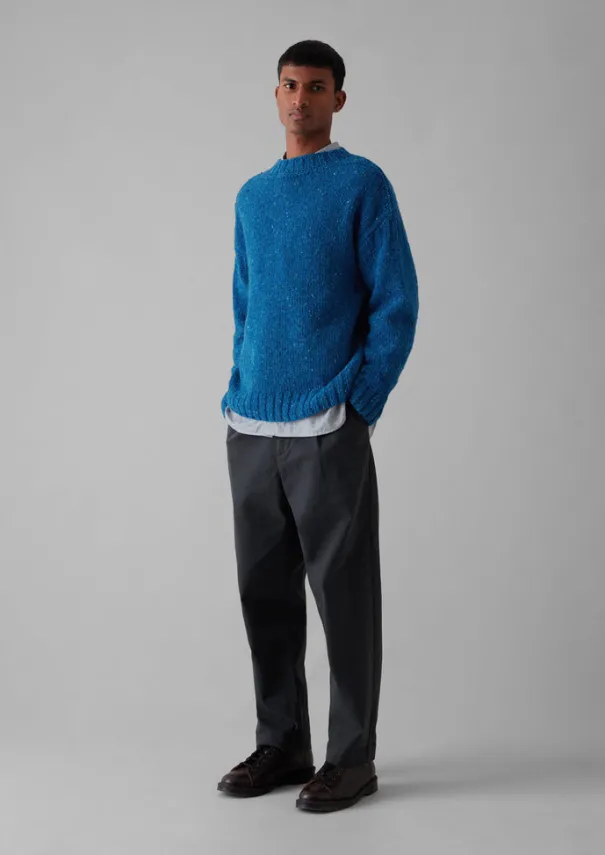 Hot Donegal Wool High Neck Easy Sweater Knitwear