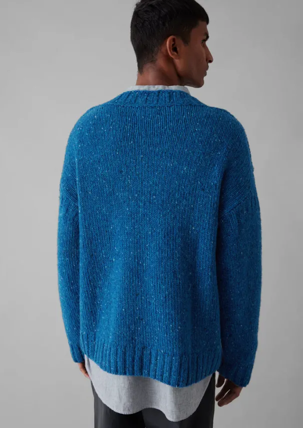 Hot Donegal Wool High Neck Easy Sweater Knitwear