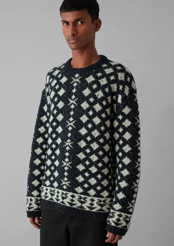 Sale Donegal Wool Jacquard Sweater Knitwear