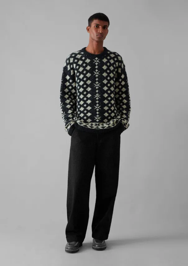 Sale Donegal Wool Jacquard Sweater Knitwear