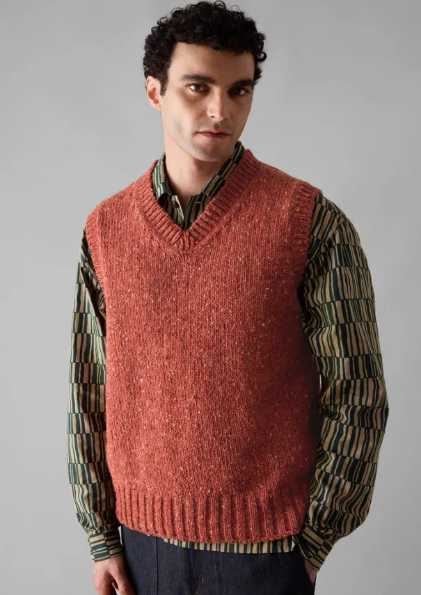 Outlet Donegal Wool Knitted Tank Knitwear