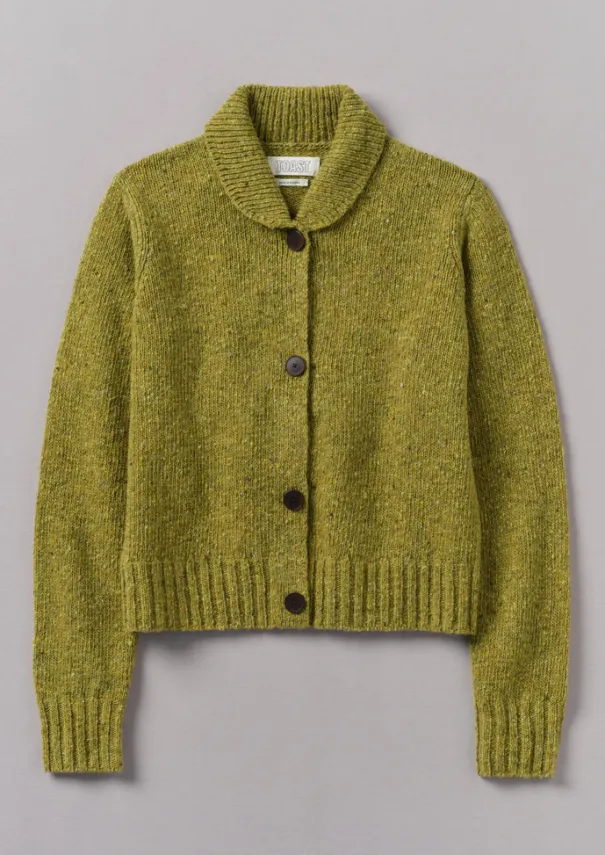 Hot Donegal Wool Round Collar Cardigan Women Knitwear