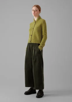 Hot Donegal Wool Round Collar Cardigan Women Knitwear