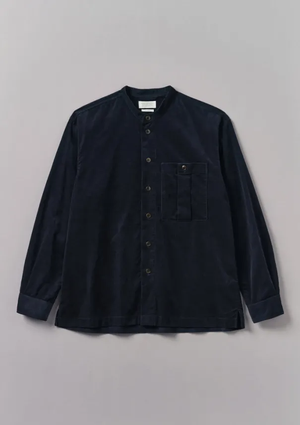 Dropped Shoulder Organic Cord Grandad Shirt Cord|Shirts