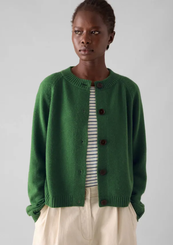 New Eden Wool Cashmere Raglan Cardigan Women Cashmere|Knitwear