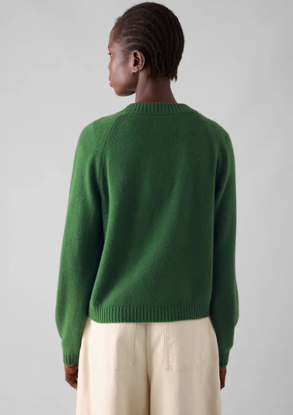 New Eden Wool Cashmere Raglan Cardigan Women Cashmere|Knitwear