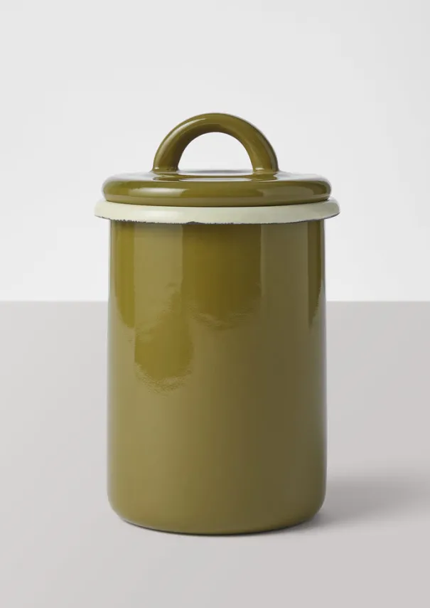 Sale Enamel Storage Jar Kitchen