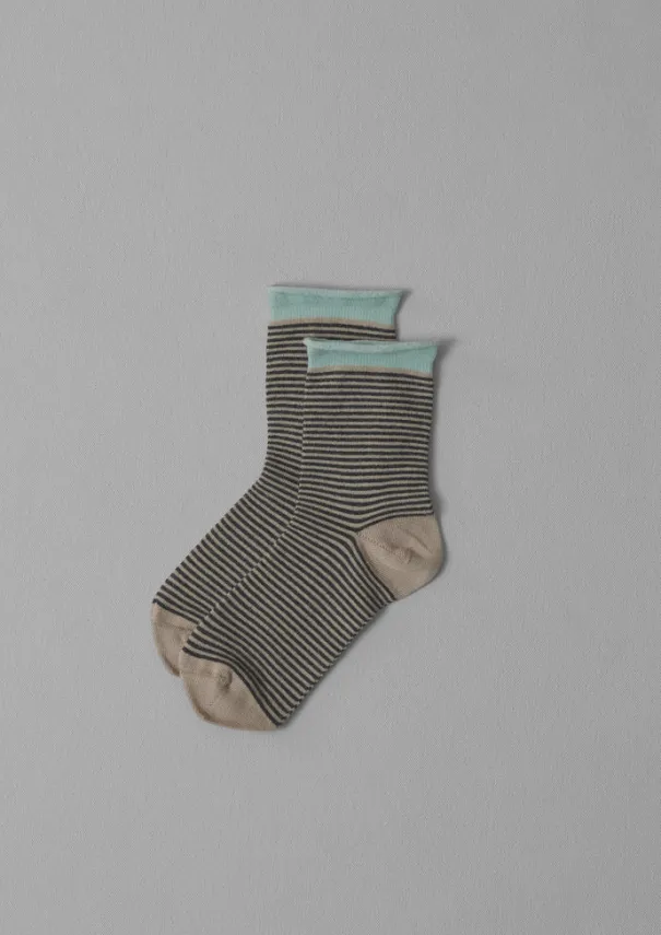 Sale Fine Stripe Cotton Cashmere Socks Women Socks & Tights|Cashmere