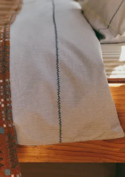 Best Fine Stripe Organic Cotton Duvet Cover Textiles|Bed Linen