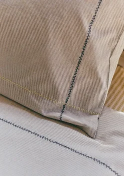 Best Fine Stripe Organic Cotton Duvet Cover Textiles|Bed Linen