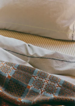 Best Fine Stripe Organic Cotton Duvet Cover Textiles|Bed Linen
