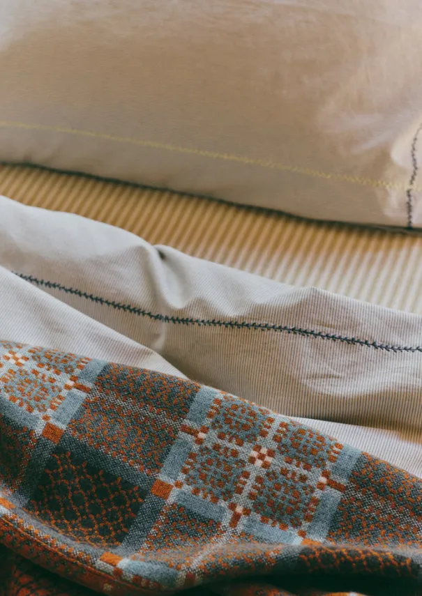 Best Fine Stripe Organic Cotton Duvet Cover Textiles|Bed Linen
