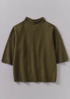 New Fine Wool Cashmere Half Sleeve Sweater Women Cashmere|Knitwear