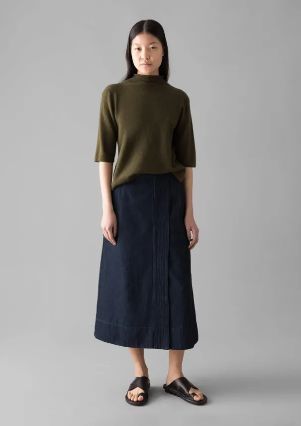 New Fine Wool Cashmere Half Sleeve Sweater Women Cashmere|Knitwear
