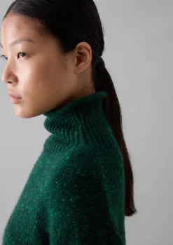 Best Flecky Wool Cashmere High Neck Sweater Women Cashmere|Knitwear