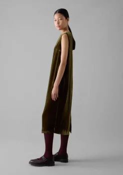 New Fluid Silk Velvet Dress Women Velvet|Dresses