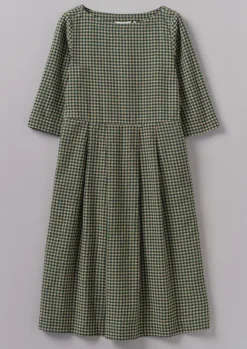 Hot Franca Cotton Gingham Seersucker Dress Women Dresses