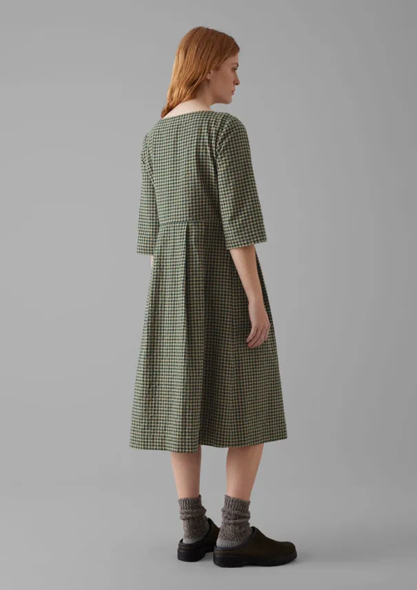 Hot Franca Cotton Gingham Seersucker Dress Women Dresses