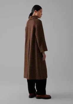 New Frankie Wool Houndstooth Raglan Coat Women Coats & Jackets