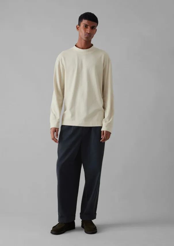 Hot Garment Dyed Cotton Long Sleeve Tee Tops & Tees