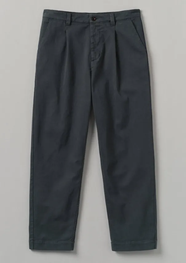 Hot Garment Dyed Cotton Pleat Trousers Workwear|Trousers