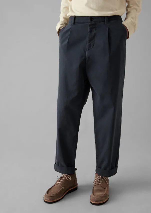Hot Garment Dyed Cotton Pleat Trousers Workwear|Trousers