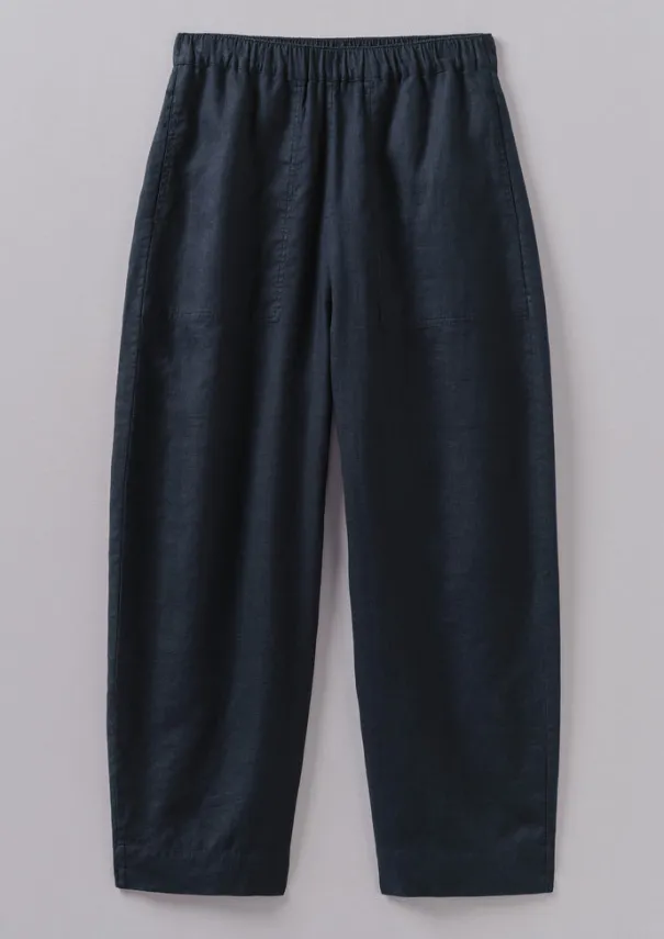 Discount Garment Dyed Linen Barrel Leg Trousers Women Linen|Loungewear