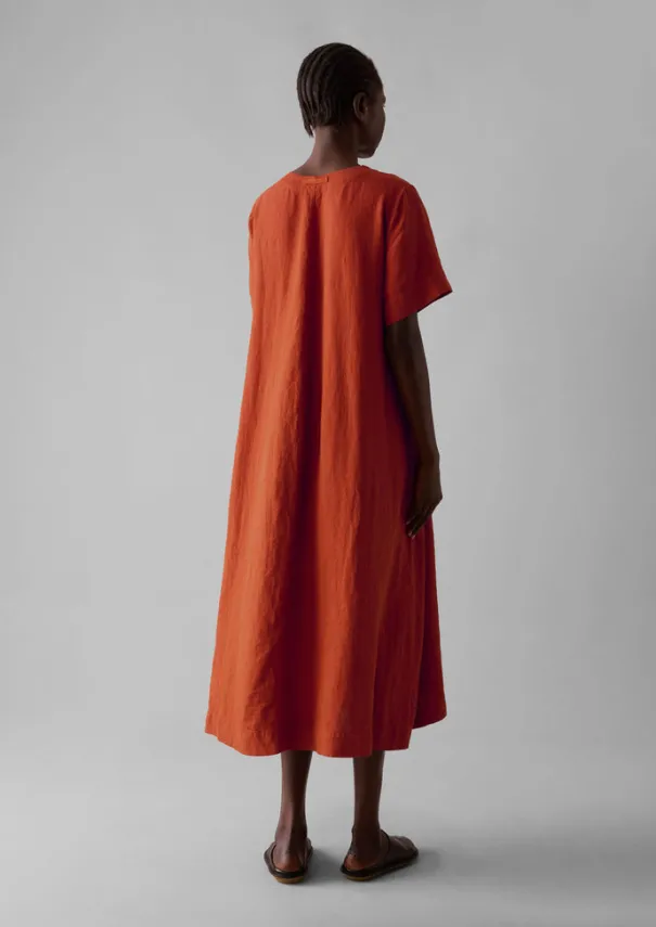 Discount Garment Dyed Linen V-Neck Dress Women Linen|Loungewear