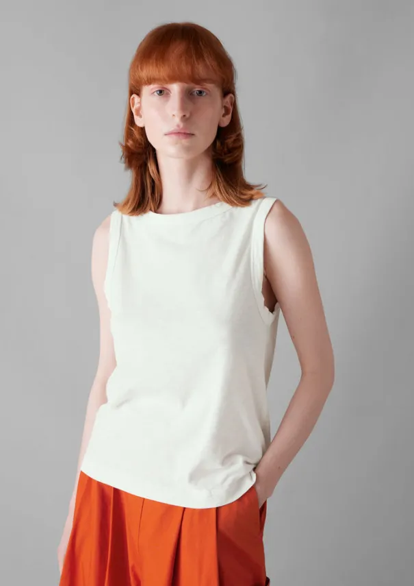 New Garment Dyed Organic Cotton Tank Top Women Jersey|Tops & Tees