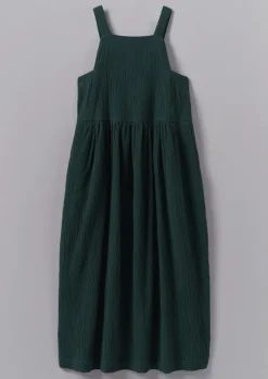 Best Gathered Waist Crinkled Cotton Dress Women Loungewear|Dresses