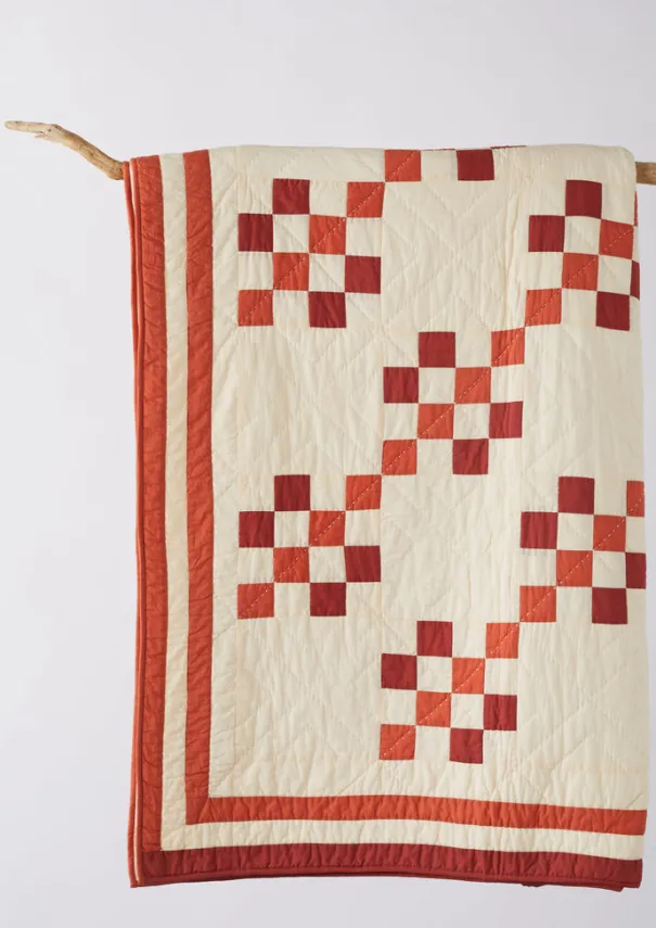 Geo Block Patchwork Cotton Quilt Textiles|Blankets & Throws