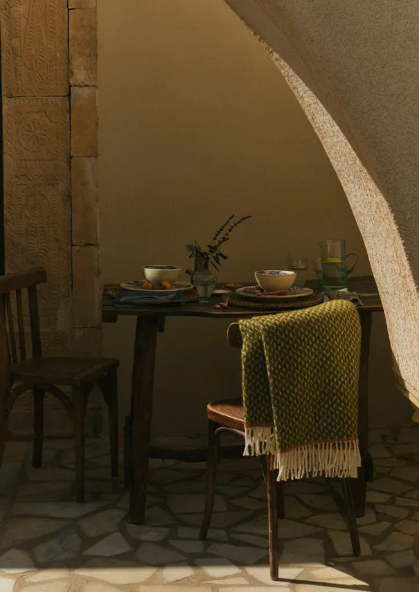 New Geo Diamond Wool Blanket Textiles|Blankets & Throws