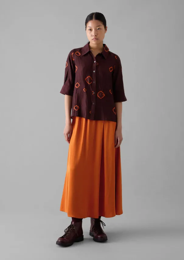 New Gia Hand Bandhini Silk Shirt Women Shirts|Tops & Tees