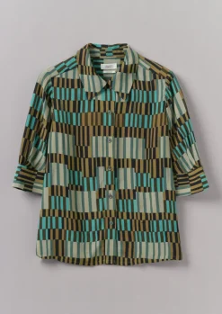 Online Gia Irregular Check Print Shirt Women Shirts|Tops & Tees