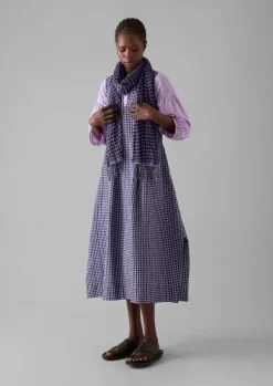 Discount Gingham Hand Woven Scarf Women Hats, Scarves & Gloves