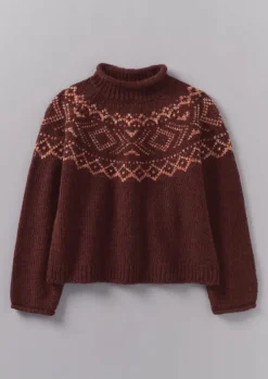 New Graphic Yoke Sweater Women Knitwear