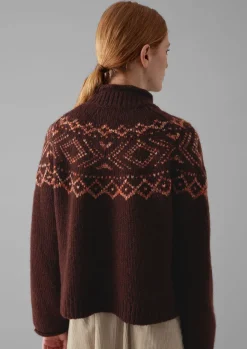 New Graphic Yoke Sweater Women Knitwear