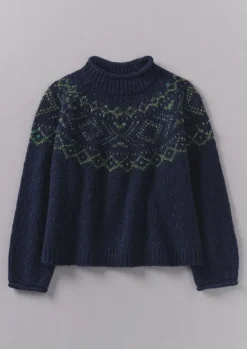 New Graphic Yoke Sweater Women Knitwear