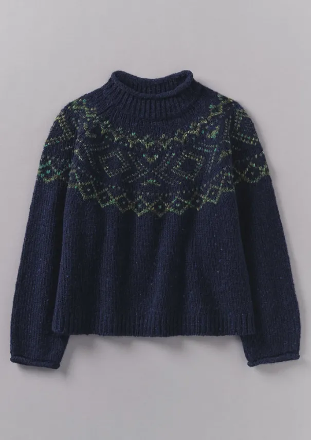 New Graphic Yoke Sweater Women Knitwear