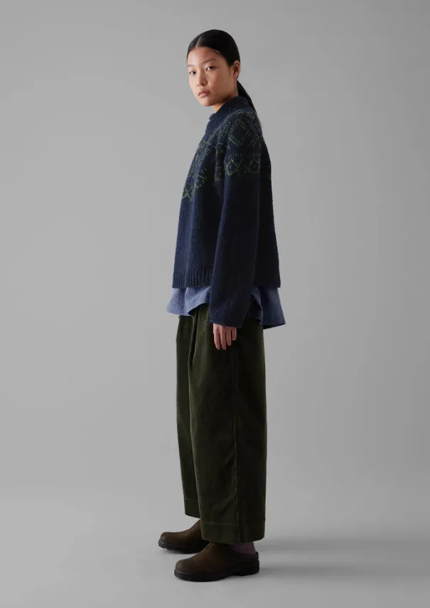 New Graphic Yoke Sweater Women Knitwear