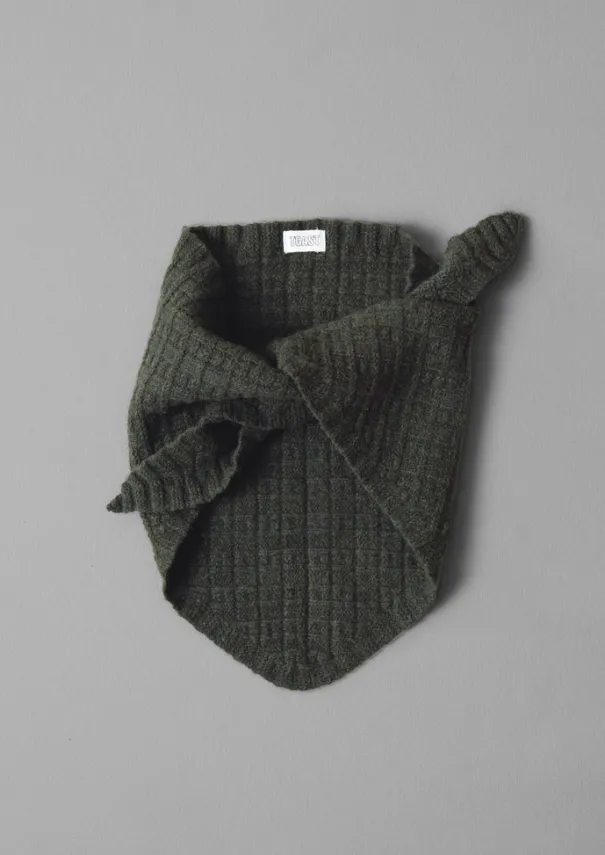 Online Grid Stitched Knitted Bandana Hats, Scarves & Gloves|Hats, Scarves & Gloves