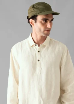 Sale Half Placket Linen Shirt Linen|Shirts