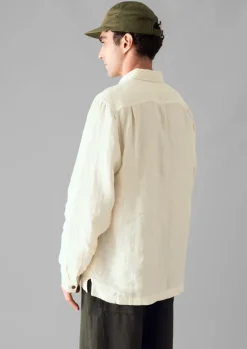 Sale Half Placket Linen Shirt Linen|Shirts